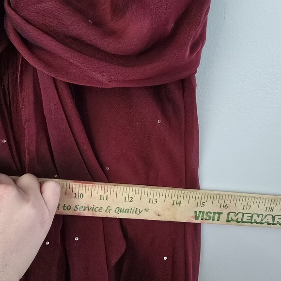 Vintage Betsy Adam Prom Dress Maxi Gown 12 Red Goth 90s Y2K Whimsigoth Vampy - Picture 12 of 12